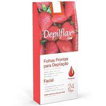 Depilflax Folhas Prontas P/ Depilação Facial (24 Folhas)