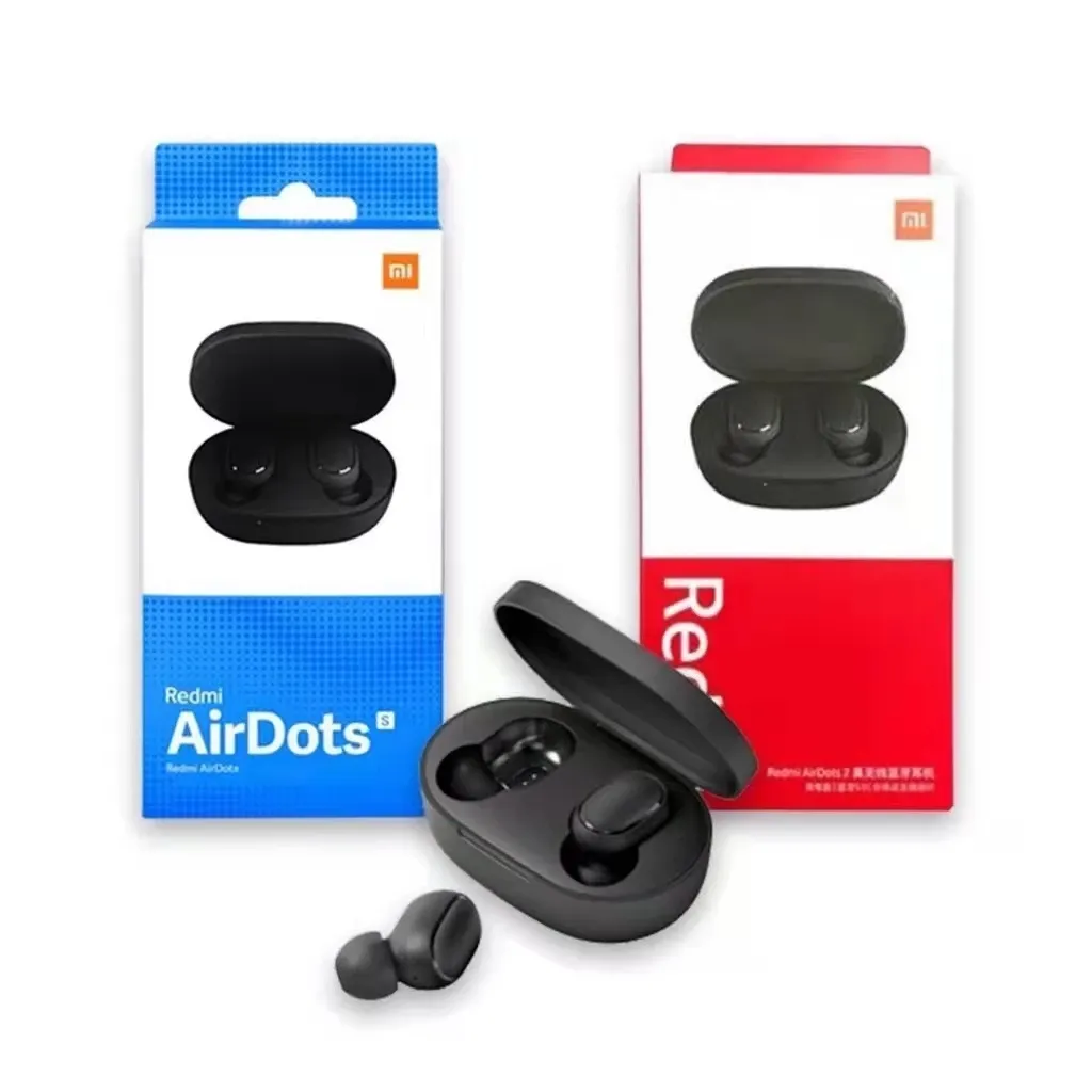 Xiaomi Redmi Airdots S Fone Sem Fio TWS Bluetooth Earphone Stereo bass 5.0 Headset With Mic Handsfree Earbuds Low Lag Mode