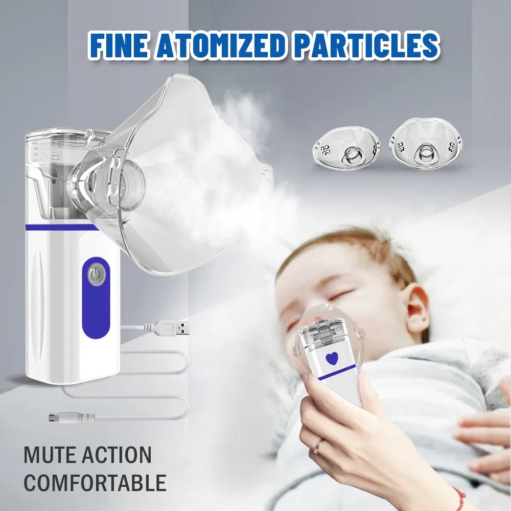 （Envio em 12 horas）Nebulizador ultrassônico portátil infantil Inalador de baixo ruído