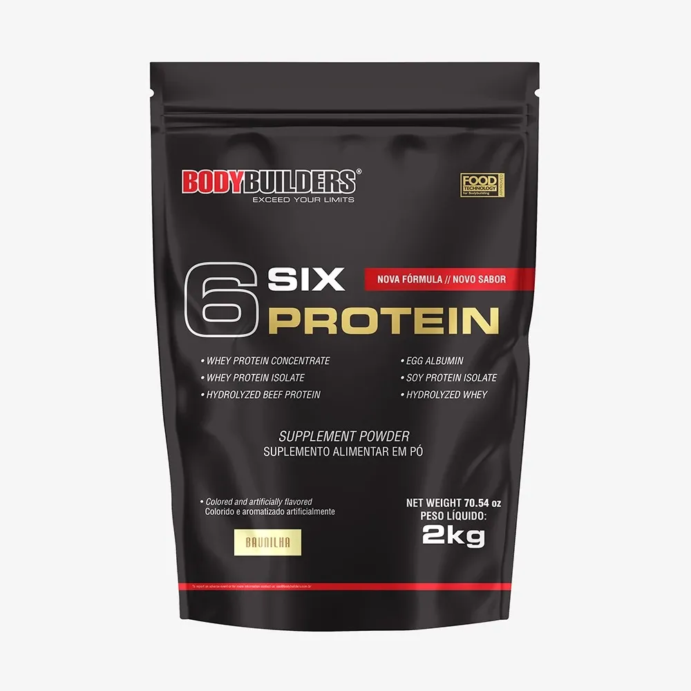Whey Protein Isolado - 6 Six Protein 2kg  – Bodybuilders Suplemento para Definição e Performance
