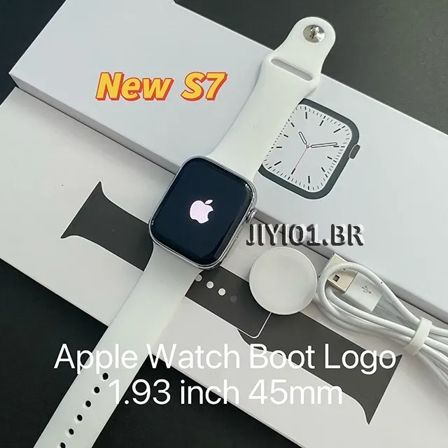 Apple Watch Series 7 Com Logotipo Pk Iwo 13 Pro/Mostrador Rotativo/Número Serial/Chamada Bluetooth/Smartwatch Relógio Inteligente 45mm
