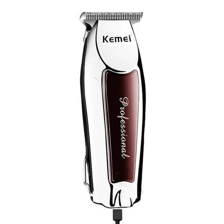 Máquina De Acabamento Barbearia Barba Cabelo Bigode Profissional Kemei Km-9163