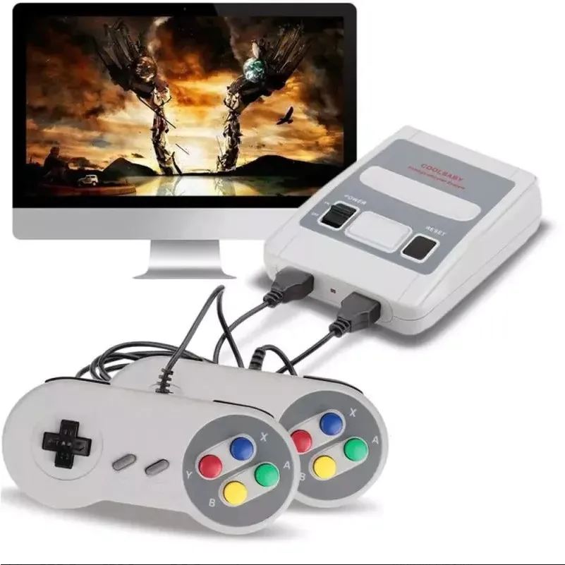 Video Game Classic Super Nintendo Mini SNES Com 2 Controles 8 Bits 620 Jogos Original Envio Imediato