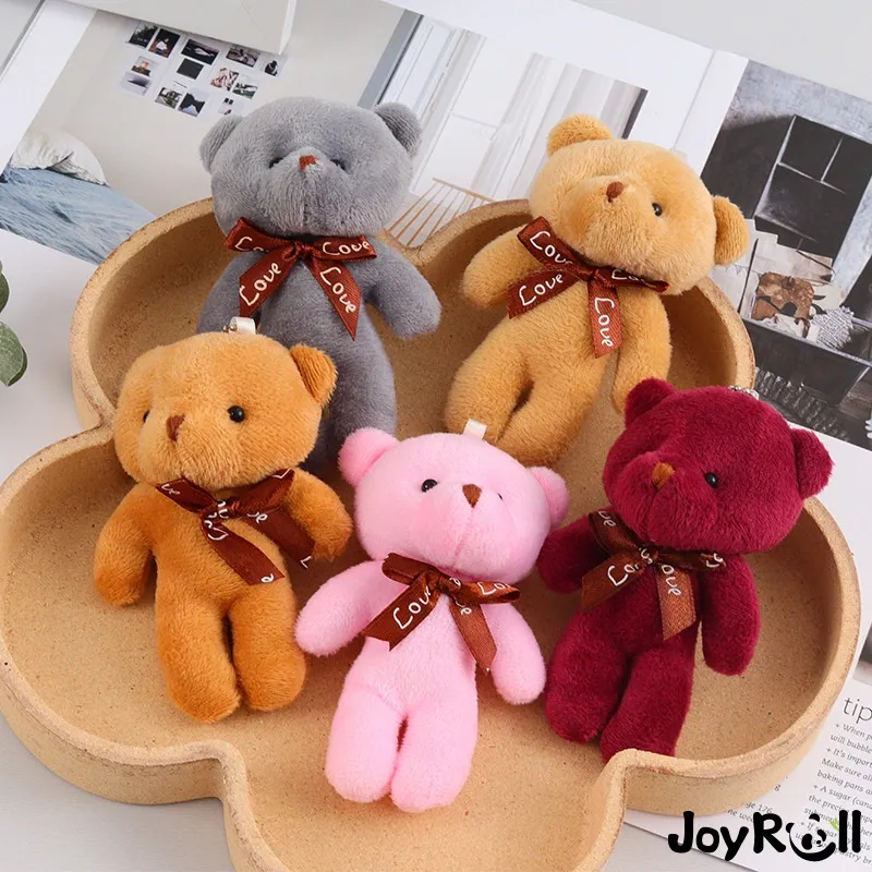 12 cm JoyRoll laço de pelúcia urso de pelúcia pingente de brinquedo/macio urso de pelúcia boneca/boneca das crianças