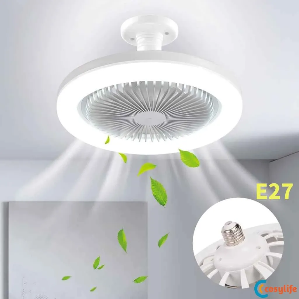 Ventilador de Teto Silencioso com Luz LED de Controle Remoto E27 30W 3 Cores COSYLIFE