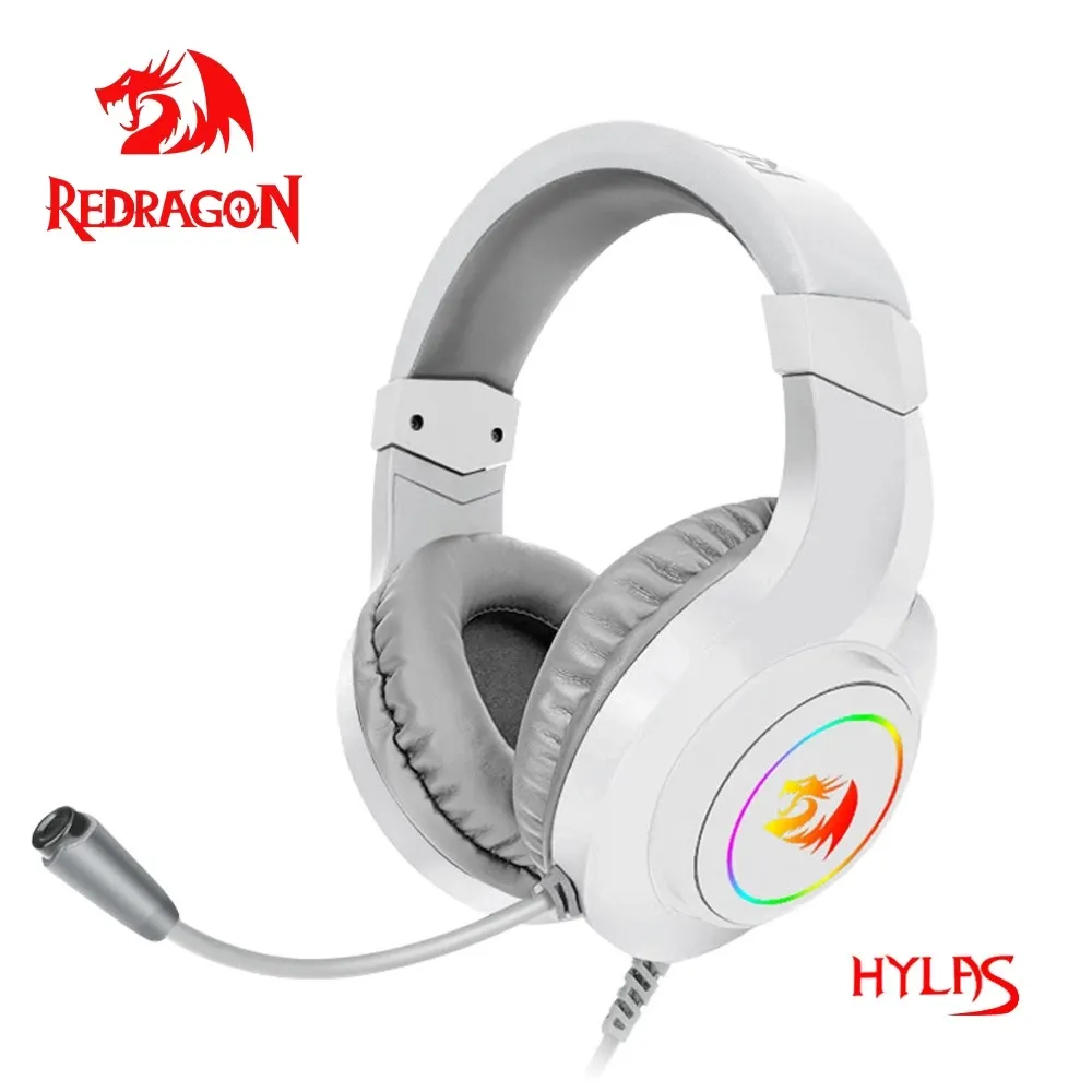 Redragon HYLAS H260 RGB 3.5mm gaming Headphone Headset Fone de ouvido com microfone