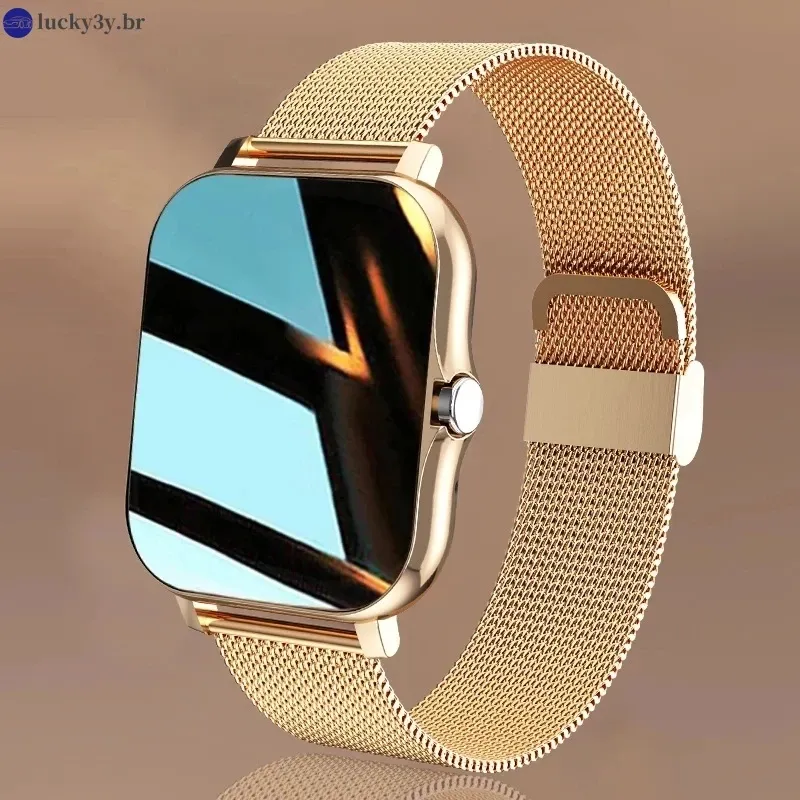 relógio smartwatch feminino masculino Bluetooth pulseira de fitness esportiva tela sensível ao toque à prova d'água casal relógio inteligente