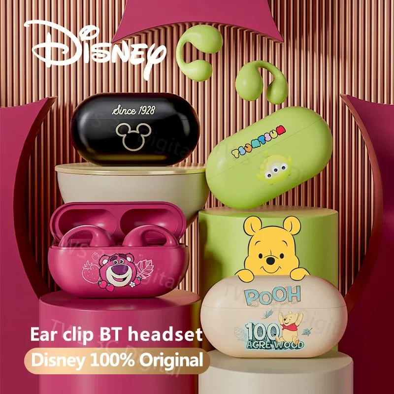 100 %  Original Disney Fone De Ouvido Sem Fio Esportivo Fone Bluetooth Bluetooth 5.0 TWS À Prova D'água Para Android/IOS HIFI Música Com Microfone