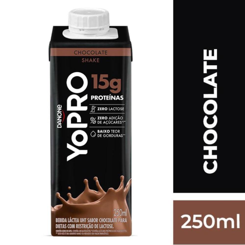 Bebida Láctea Danone Yopro 15g Proteínas 250ml Chocolate, Morango, Banana ou Coco com Batata Doce