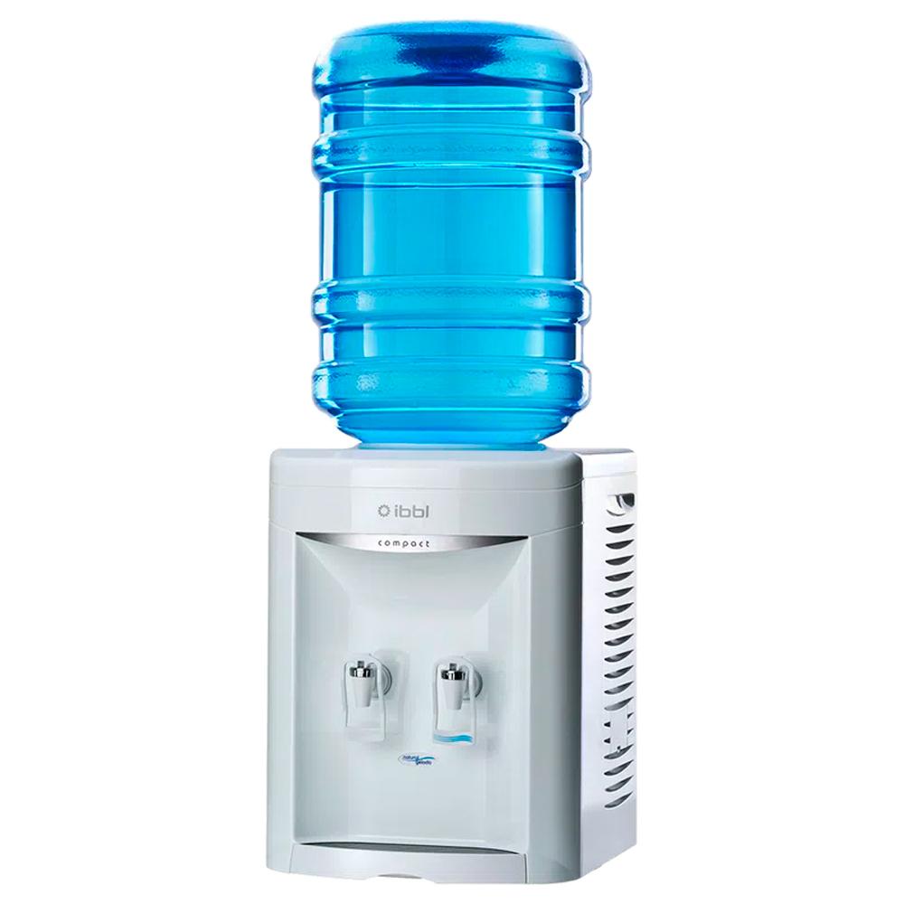 Bebedouro De Água Eletrônico Para Galão De 10 E 20L Ibbl Compact Easy Clean - Branco - Branco - 110 Volts