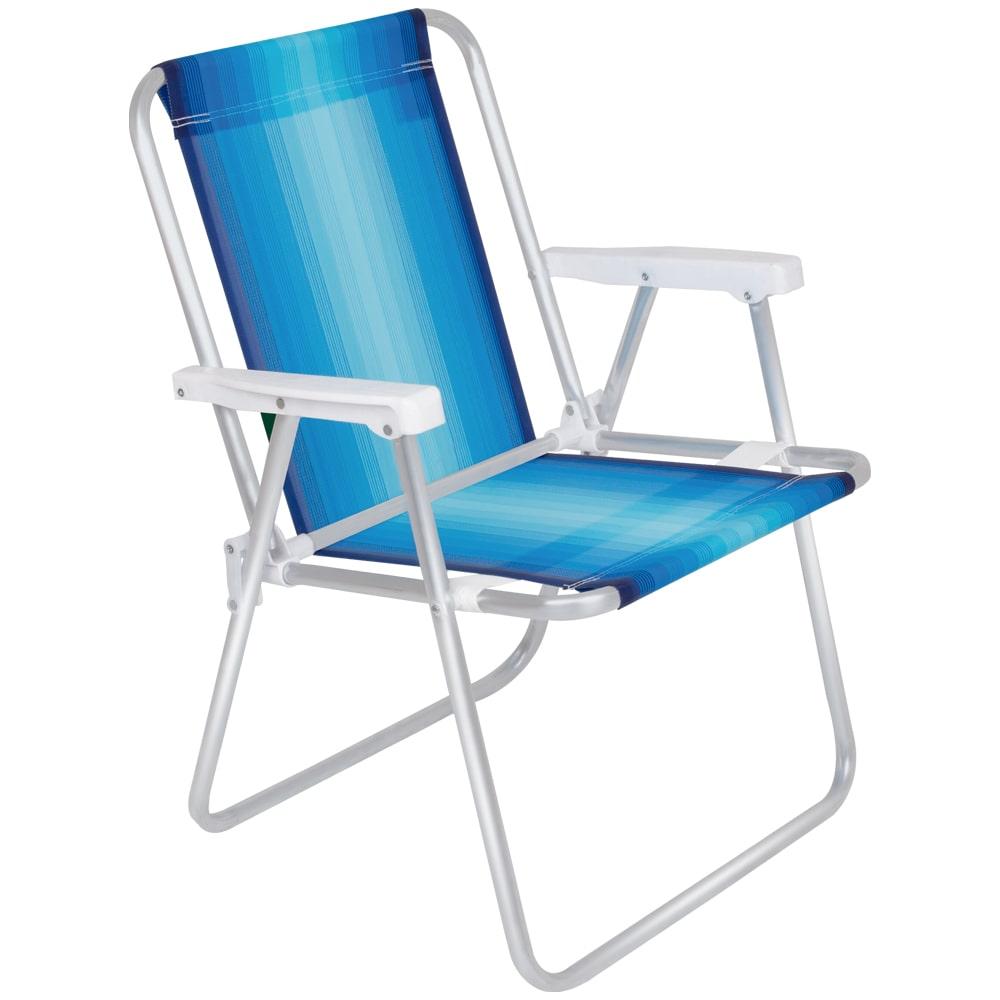 Cadeira De Praia Alta Mor Em Alumínio Até 110Kg Cores Sortidas - Sem Cor