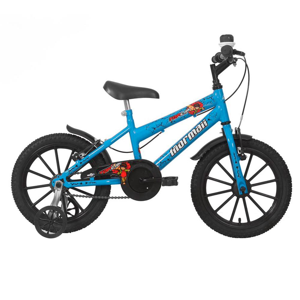 Bicicleta Infantil Aro 16 Mormaii Top Lip V-Brake 1 Marcha - Azul - Azul