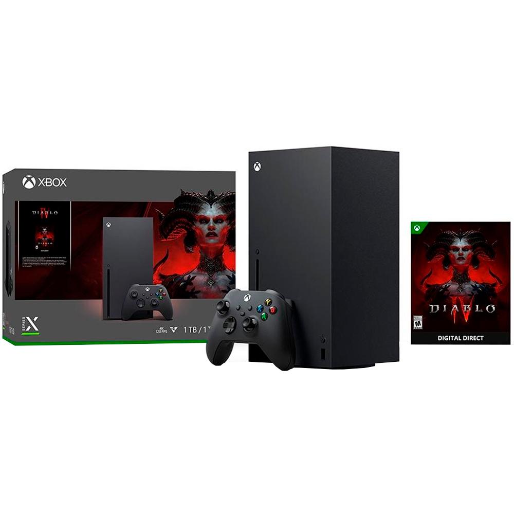 Console Xbox Series X Bundle Diablo Iv 1Tb 1 Controle Sem Fio Rrt-00033 - Preto - Preto - Bivolt