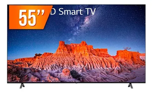Smart TV LED 55" Ultra HD 4K LG WI-FI Bluetooth HDR Thinq AI - 55UQ801C0SB