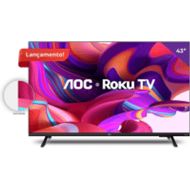 Smart TV LED 43" Full HD AOC Roku TV Wifi Conversor Digital USB HDMI - 43S5135/78G