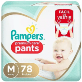 Fralda Pampers Premium Care Pants M - 78 Unidades