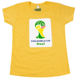 Camiseta 1 Copa do Mundo FIFA 2014 Brasil Amarela - P