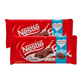 2 Unidades de Chocolate Nestlé Classic ao Leite 150g
