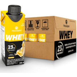 Pack de Whey Zero Lactose Banana 23g Piracanjuba 250ml - 12 Unidades
