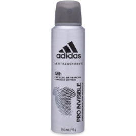 3 Unidades Desodorante Aerosol Antitranspirante Masculino Adidas Pro Invisible 150ml