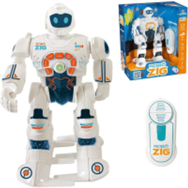 Brinquedo Robô Inteligente Zig Ensina Inglês 25 Funções - Polibrinq