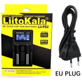 Carregador de bateria LiitoKala Lii-PD2 Baterias de lítio NiMH 18650 26650 21700 18350 AA AA