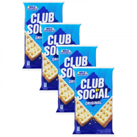 4 Unidades de Biscoitos Salgados Club Social Original Multipack 144g