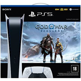 Console PlayStation 5 Digital Edition - Sony + Jogo God of War Ragnarok (Digital) - PS5