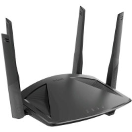 D-Link Roteador Wi-Fi AX1800 Gigabit 4 antenas DIR-X186, Preto, AX1801
