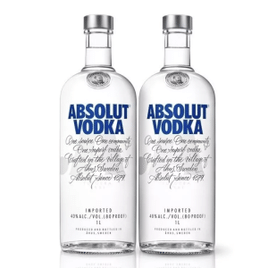 2 Unidades Vodka Absolut Original - 750ml