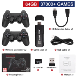 Video Game Stick Gd10 64GB 37000 Games 2 Controles