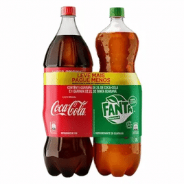 Kit 1 Coca-Cola Original + 1 Fanta Guaraná 2L