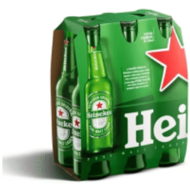 8 Packs Cerveja Heineken Puro Malte Lager Premium Long Neck 330ml - 6 Unidades (Total 48)