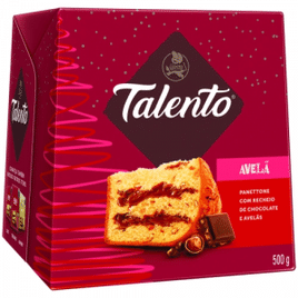 Panettone com Recheio de Chocolate Talento de Avelã Garoto Caixa 500g