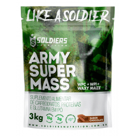Hipercalórico Army Super Mass 3Kg Sabor Chocolate - Soldiers Nutrition