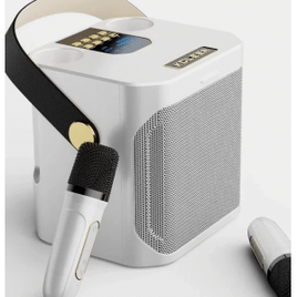 Caixa de som 15W Com Duas MIcrofones Bluetooth Portátil de Karaoke Som Variável KOLLER S882