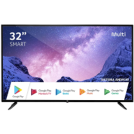 Smart TV Multilaser 32" Sistema Android Dolby Audio Google Assistente RJ45 + AV Multilaser - TL042