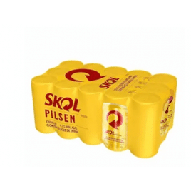 Cerveja Skol Pilsen Lata 269ml Pack Caixa com 15 unidades
