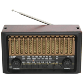 Rádio Retro Vintage Bluetooth MP3 AM FM SD USB