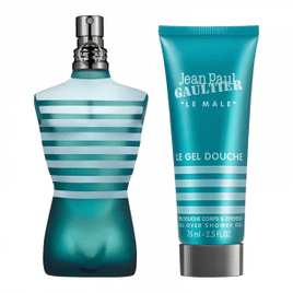 Conjunto Le Male Jean Paul Gaultier Perfume Masculino EDT 75ml + Gel de Banho 75ml
