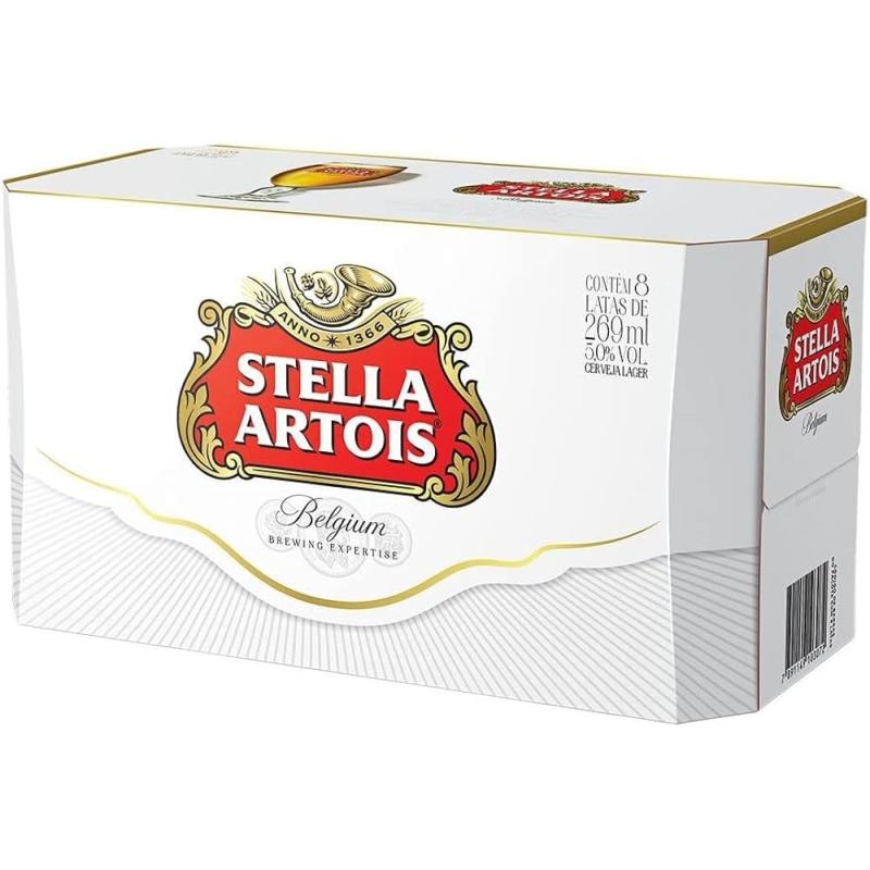Pack Cerveja Stella Artois 8 unidades - 269ml