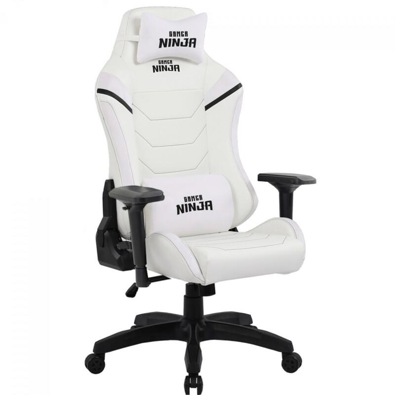 Cadeira Gamer Ninja Edição Especial Madara Reclinável 4D Branco e Preto