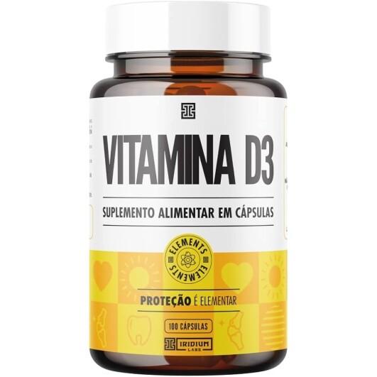 Vitamina D3 2.000ui 100 Cáps - Iridium Elements Iridium Labs Amarelo 100 comprimidos