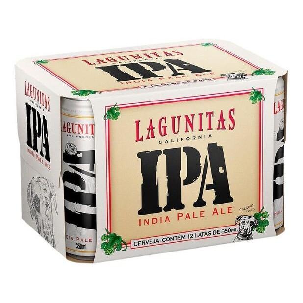 Cerveja Lagunitas Califórnia Puro Malte IPA 350ml 12 Unidades