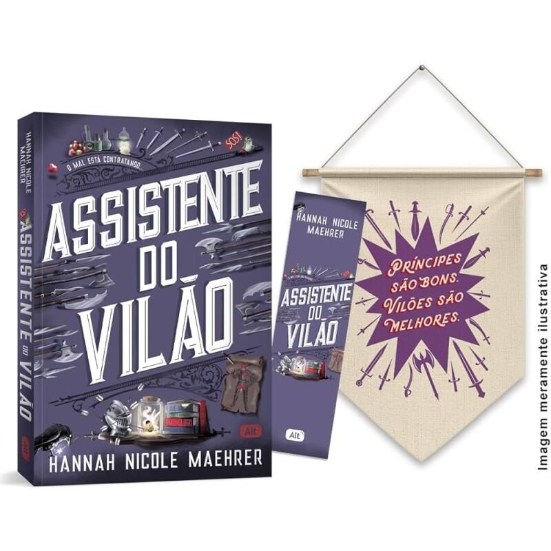 Livro Assistente do Vilão + Brindes (Flâmula e Marcador) - Hannah Nicole Maehrer