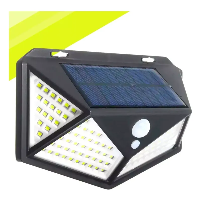 Luminária Solar 100 Leds C/ Sensor À Prova D' Água 3 Modos Cor Lampada Solar
