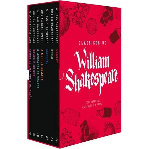 Box Clássicos de William Shakespeare com 7 Marcadores de Páginas