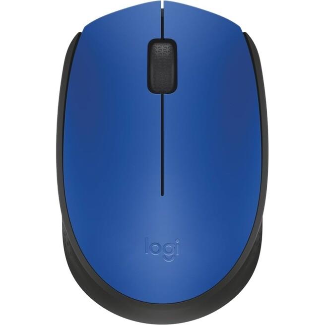 Mouse sem fio Logitech M170 com Design Ambidestro Compacto Conexão USB e Pilha Inclusa - Azul
