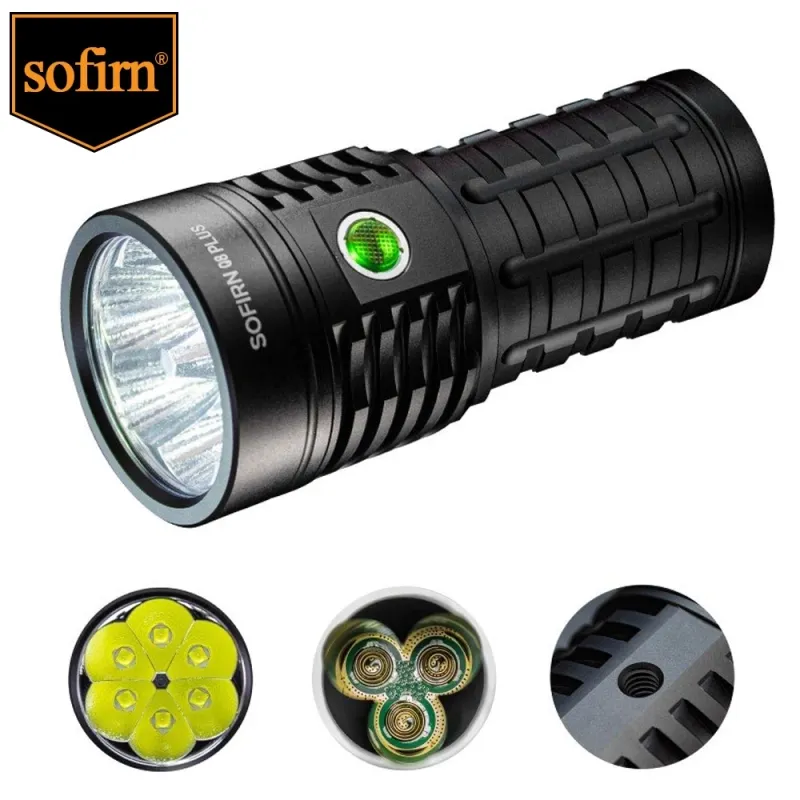 Lanterna LED Recarregável Sofirn Q8 Plus 16000lm 21700 Anduril 2.0 XHP50B