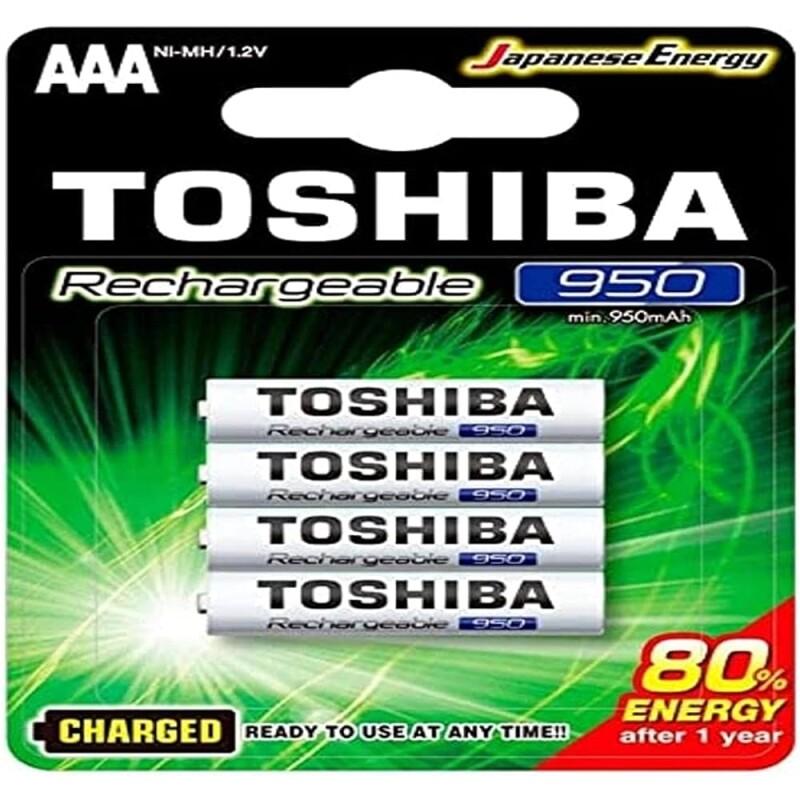 Pilha Recarregável AAA 12V 950mAh TNH3GAE TOSHIBA (Cartela com 4 unid.)